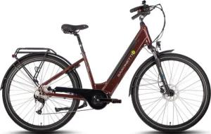 SAXONETTE E-Bike Cityrad Deluxe Sport (Wave), 9 Gang Shimano Alivio Schaltwerk, Kettenschaltung, Mittelmotor, 418 Wh, Pedelec, Elektrofahrrad für Damen u. Herren