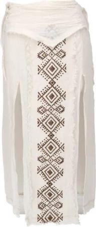 Guru-Shop Minirock Langer Boho Panel Skirt, offener Sommerrock,.. alternative Bekleidung