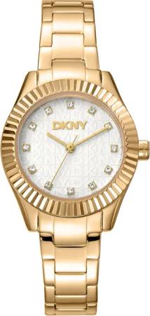 DKNY DK1L017M0055 Damenuhr Chambers Glitz Gold 30mm 5ATM