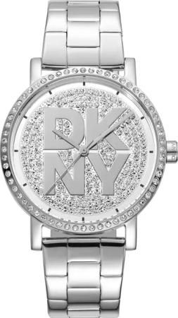 DKNY DK1L035M0205 Damenuhr Soho Logo Silver 36mm 5ATM