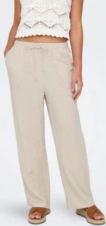 ONLY Stoffhose Leichte Stoffhose mit Kordelzug und Taschen ONLSIESTA MW PULL-UP LINEN BL PNT NOOS