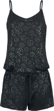 Rammstein Jumpsuit - Logo Jumpsuit - S bis XXL - für Damen - Größe XXL - schwarz  - Lizenziertes Merchandise!
