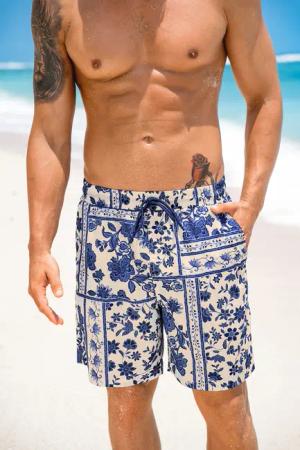 Blaue Herren-Badehose