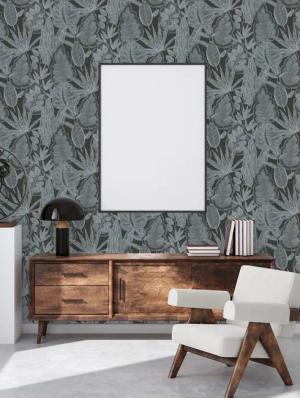 living walls Vliestapete "Famous Garden Blätter-Tapete Mustertapete Pflanzen Blattmotiv", matt, Vliestapete floral für Schlafzimmer Küche Wohnzimmer Blätter Design