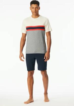Schiesser Shorty ""Casual Nightwear"", (2 tlg.), Shorts in Uni mit Bindeband am Bund