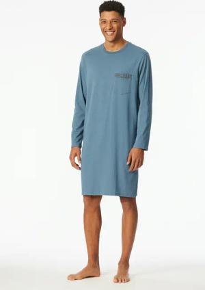 Schiesser Nachthemd ""Comfort Nightwear"", Brusttasche mit gemustertem Saum