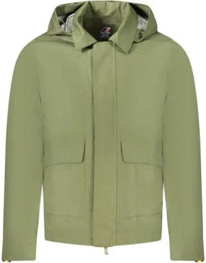 K-Way Outdoorjacke Herren Sportjacke Grün mit abnehmbarer Kapuze und Taschen