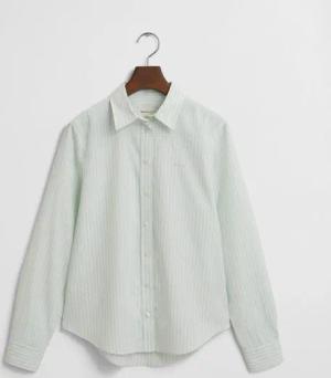 Gant Kurzarmhemd Popeline Bluse mit Streifen - Regular Fit