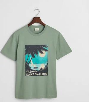 Gant Kurzarmshirt PLACED GRAPHIC T-SHIRT