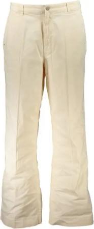 GUESS JEANS 5-Pocket-Hose Damenhose Beige mit Weitem Bein und 4 Taschen - Stilvolle Eleganz