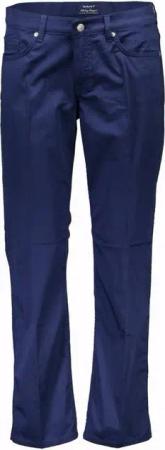 Gant 5-Pocket-Hose Blaue Damenhose mit 5 Taschen, Knopf & Reißverschluss