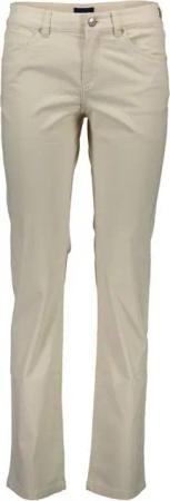 Gant 5-Pocket-Hose Bequeme Damenhose Beige mit 5 Taschen und Logo-Akzent