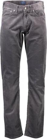Gant 5-Pocket-Hose Graue Herrenhose mit 5 Taschen und Reißverschluss für stilvolle Eleg