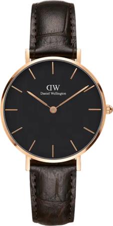 Daniel Wellington DW Uhr Petite York Black Rose Gold 28mm