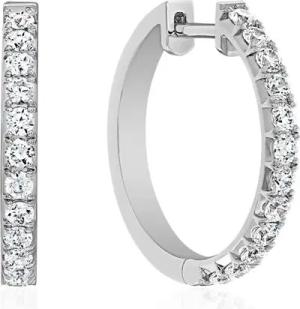 Diamant Creolen für Damen aus Weißgold oder Platin