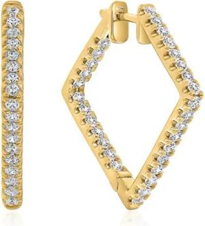 Gold Creolen für Damen mit Diamanten