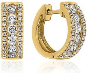 Gold Ohrringe für Damen mit Brillanten