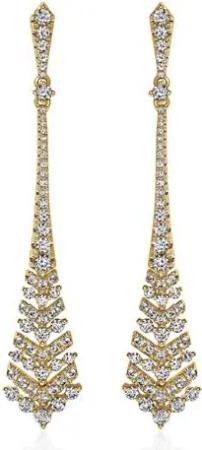 Damen Ohrschmuck aus Gelbgold mit Diamanten