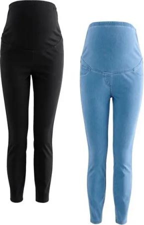 Next Umstandsleggings 2er-Pack Denim-Jeggings, Umstandsmode (2-tlg)
