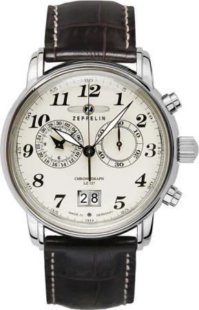 Zeppelin 7684-5 Graf Zeppelin LZ127 Chronograph Herrenuhr 41mm 5ATM