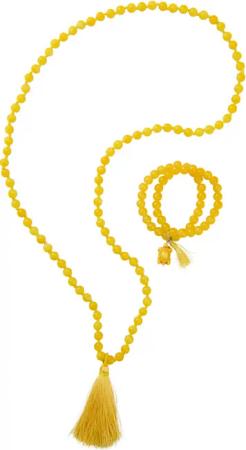 Perlenketten-Set - gelb - Gr. Einheitsgröße von Goldner Fashion
