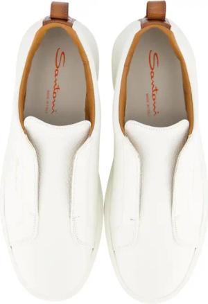 Santoni Loafer - Heren Victor Sneaker Wit - Gr. UK_8 - in Weiß - für Damen