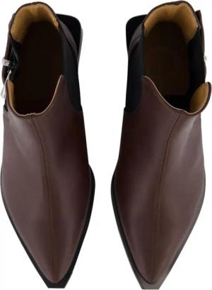 GANNI Stiefel - Dames Chunky Buckle Chelsea Bruin - Gr. 37 (EU) - in Braun - für Damen
