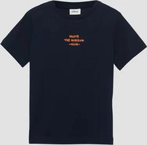 s.Oliver Kurzarmshirt T-Shirt mit Front- und Rückenprint