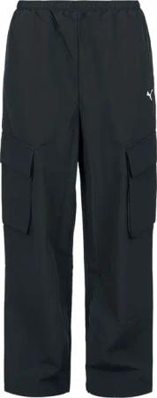Puma Cargohose - WARDROBE ESS Relaxed Woven Cargo Trousers - XS bis XL - für Damen - Größe XL - schwarz