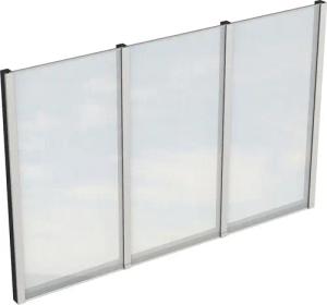 Skanholz Carport-Seitenwand, m. Polycarbonat, freistehend