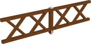 Skanholz Brüstungsgeländer "Andreaskreuz"
