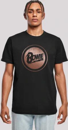 F4NT4STIC T-Shirt "David Bowie Rose Gold Circle", Print