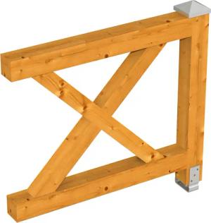 Skanholz Brüstungsgeländer "Andreaskreuz"