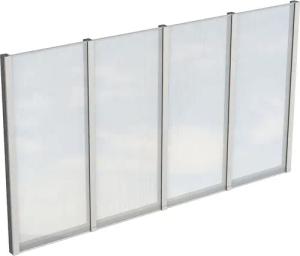 Skanholz Carport-Seitenwand, m. Polycarbonat, freistehend