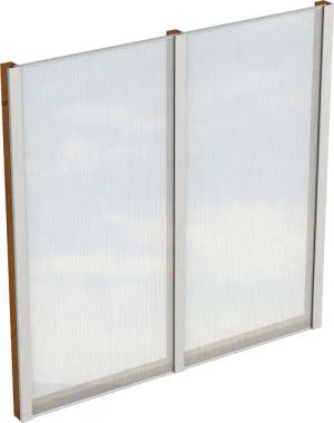 Skanholz Carport-Seitenwand, m. Polycarbonat, freistehend