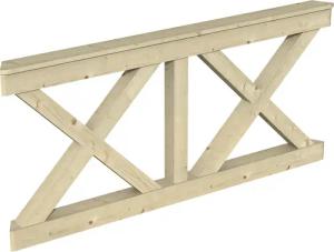 Skanholz Brüstungsgeländer "Andreaskreuz"