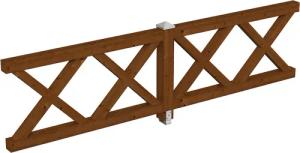 Skanholz Brüstungsgeländer "Andreaskreuz"