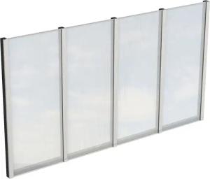 Skanholz Carport-Seitenwand, m. Polycarbonat, freistehend