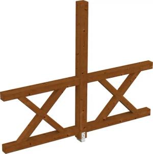 Skanholz Carport-Seitenwand "Andreaskreuz", freistehehend