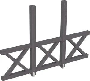 Skanholz Carport-Seitenwand "Andreaskreuz", freistehehend