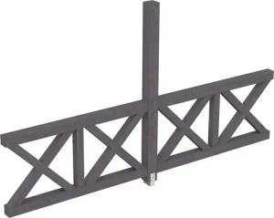 Skanholz Carport-Seitenwand "Andreaskreuz", freistehehend