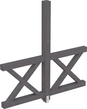 Skanholz Carport-Seitenwand "Andreaskreuz", freistehehend
