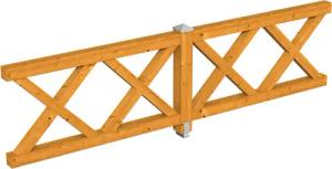 Skanholz Brüstungsgeländer "Andreaskreuz"