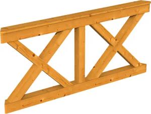Skanholz Brüstungsgeländer "Andreaskreuz"