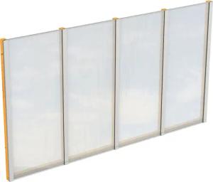 Skanholz Carport-Seitenwand, m. Polycarbonat, freistehend