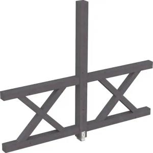 Skanholz Carport-Seitenwand "Andreaskreuz", freistehehend