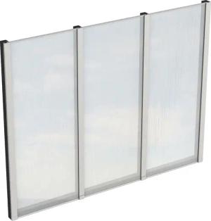 Skanholz Carport-Seitenwand, m. Polycarbonat, freistehend