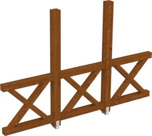 Skanholz Carport-Seitenwand "Andreaskreuz", freistehehend
