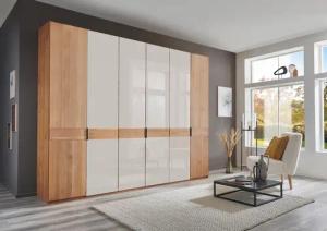 WIEMANN Drehtürenschrank "Cardiff, Massivholztüren in Kombination mit Glas- oder Spiegeltüren", (4 Breiten, 2 Höhen 216/236cm auswählbar), hochwertiges Design in langlebiger Qualität, viel Stauraum