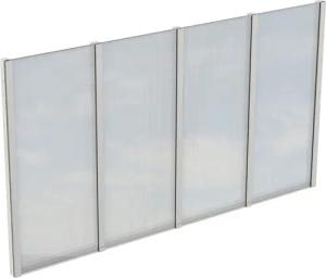 Skanholz Carport-Seitenwand, m. Polycarbonat, freistehend